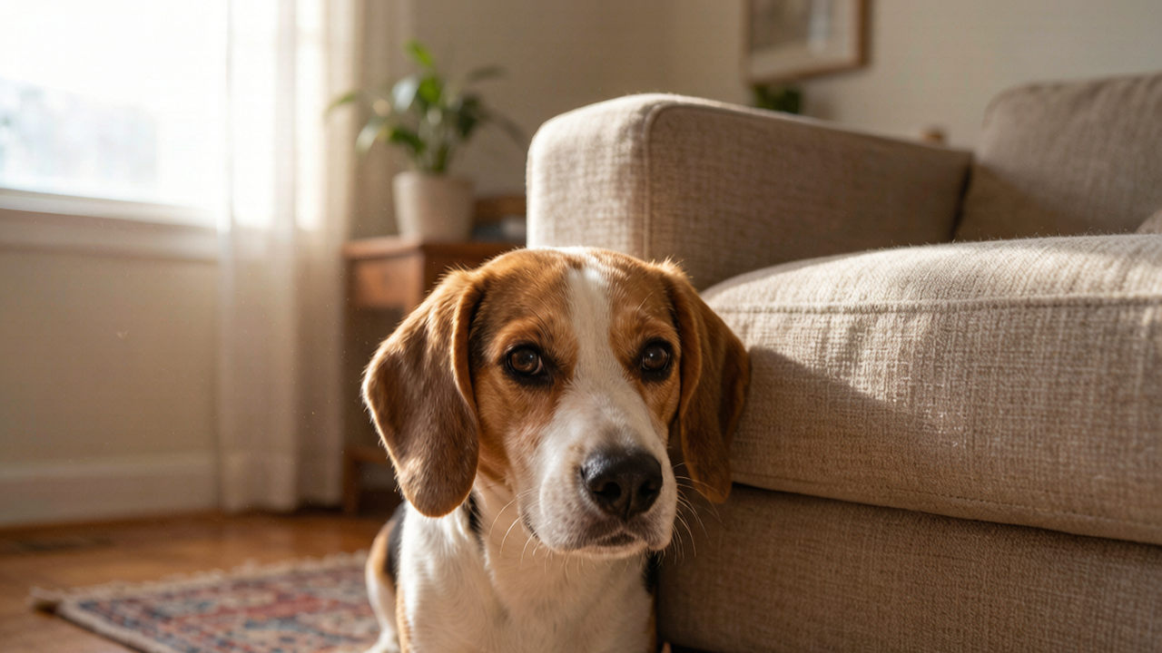 My Rescue Dog Hid Behind the Couch for 6 Weeks — Here's What Finally Brought Her Out